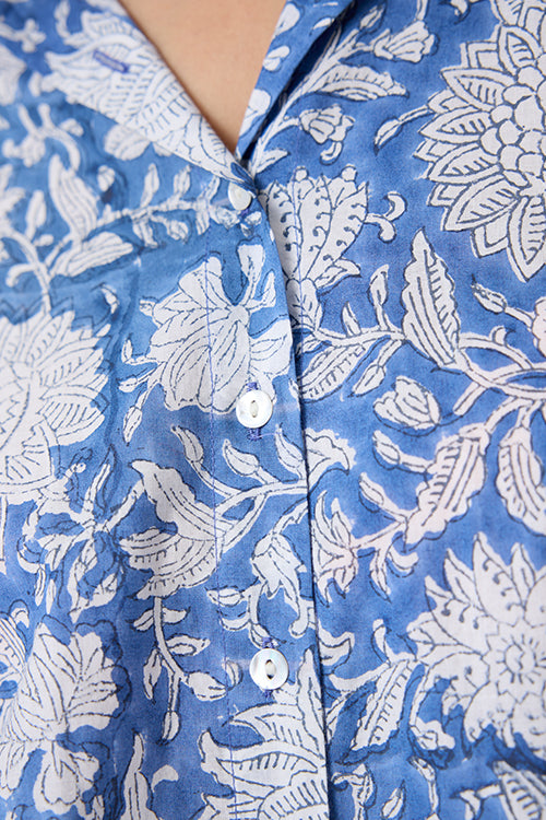 Okhai "Rainburst" Handblock Printed Pure Cotton Shirt