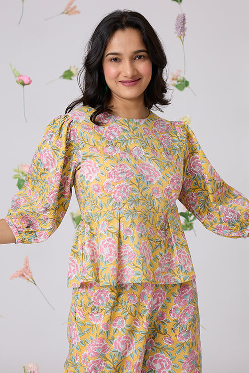 Okhai "Patang" Handblock Printed Pure Cotton Top