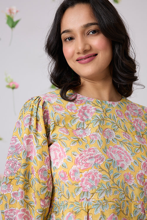 Okhai "Patang" Handblock Printed Pure Cotton Top