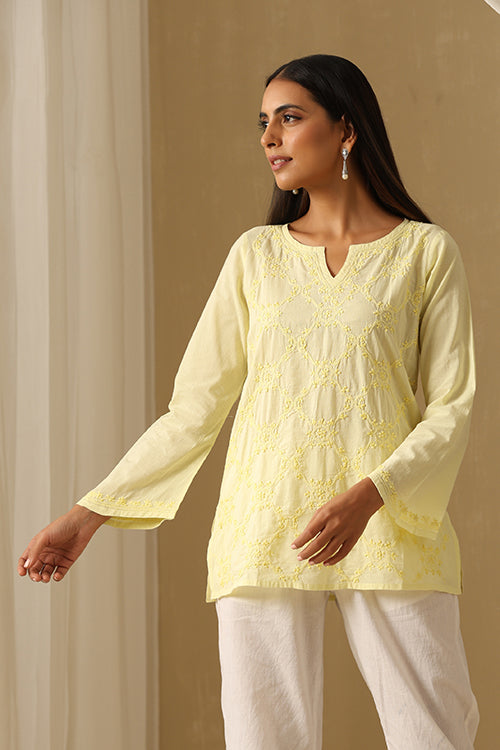 Okhai "Mehvish" Chikankari Pure Cotton Top