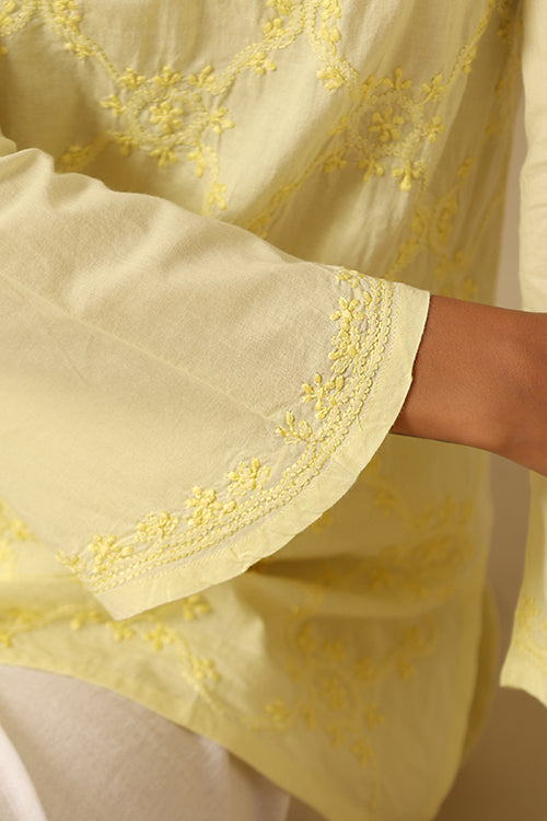 Okhai "Mehvish" Chikankari Pure Cotton Top