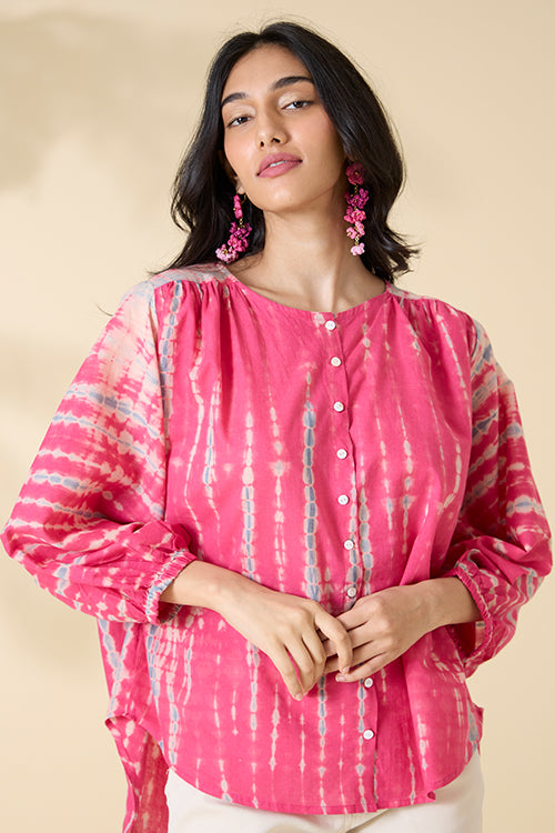 Bhoomi Tie and Dye Pure Cotton Top For Women Online