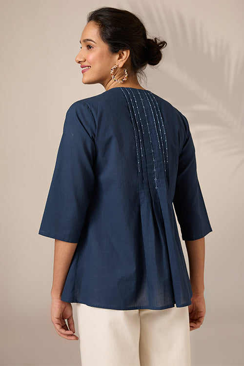 Okhai "Memories" Hand-Embroidered Pure Cotton Mul Top