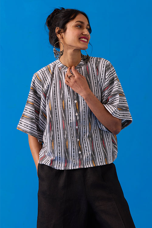 Okhai "Bandha" Hand-Embroidered Pure Cotton Shirt