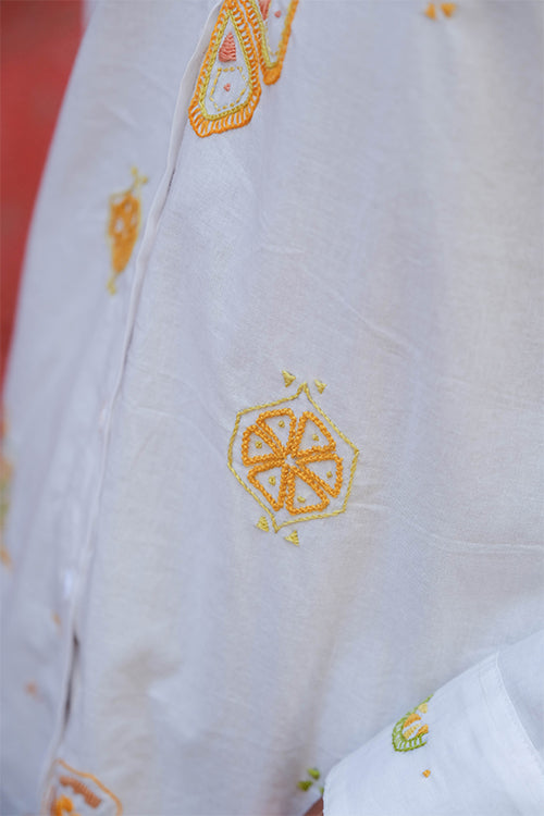 Okhai "Tutti frutti" Rabari Embroidery Pure Cotton anti-fit shirt