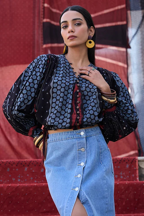 Okhai "Riyal" Cotton Ajrakh Top