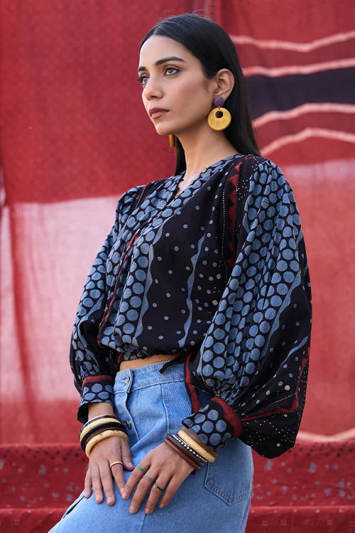 Okhai "Riyal" Cotton Ajrakh Top