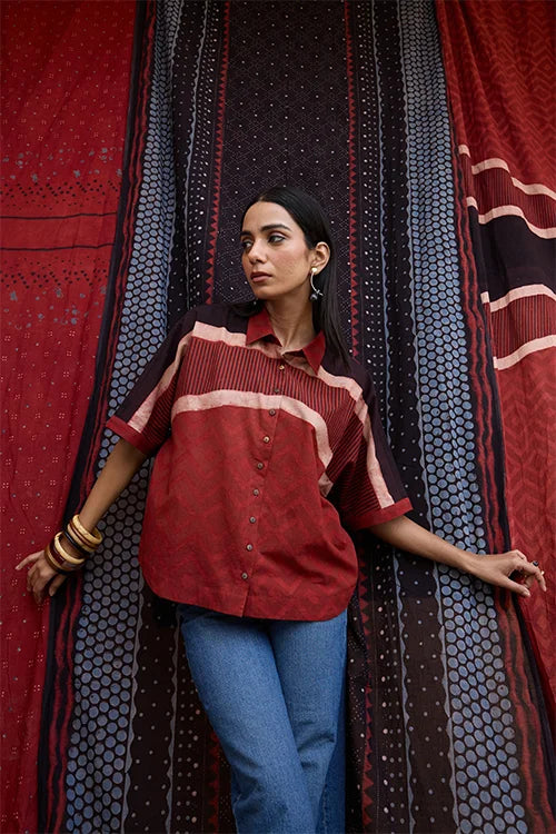 Okhai "Maddar" Cotton Ajrakh Shirt