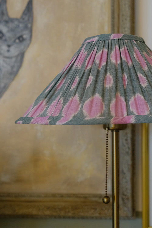 Okhai "Kaleidoscope" Ikkat Green Lampshade