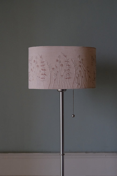 Okhai "Sierra" Hand-Embroidered Pure Cotton Beige Lampshade