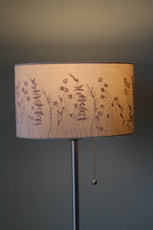 Okhai "Sierra" Hand-Embroidered Pure Cotton Beige Lampshade