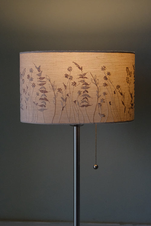 Okhai "Sierra" Hand-Embroidered Pure Cotton Beige Lampshade
