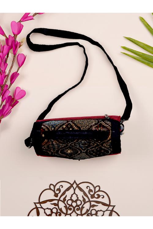 Craftroots Ajrakh Zardosi Sling Bag