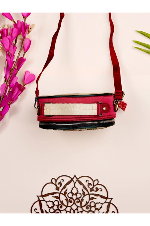 Craftroots Bird And Fruits Circular Sling Bag