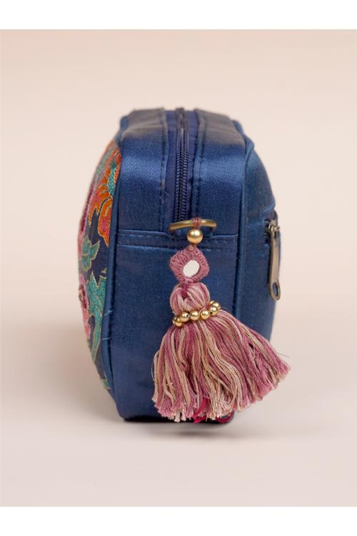 Craftroots Blue Blooming Flower Sling Bag