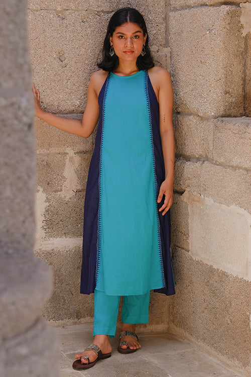 Okhai Rivulet Embroidered Cotton Kurta Pant Set For Women Online