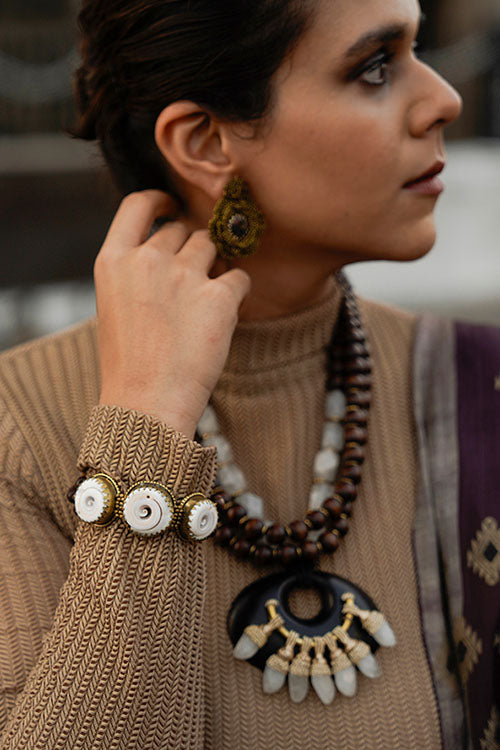 Mayabazaar 'Statement' Handknotted Mumba Devi Bracelet