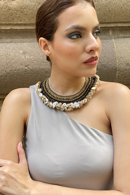 Mayabazaar 'Statement' Crochet Mariana Necklace