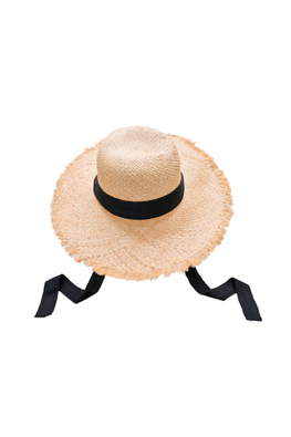 Myaraa Black Circular Fringe Hat