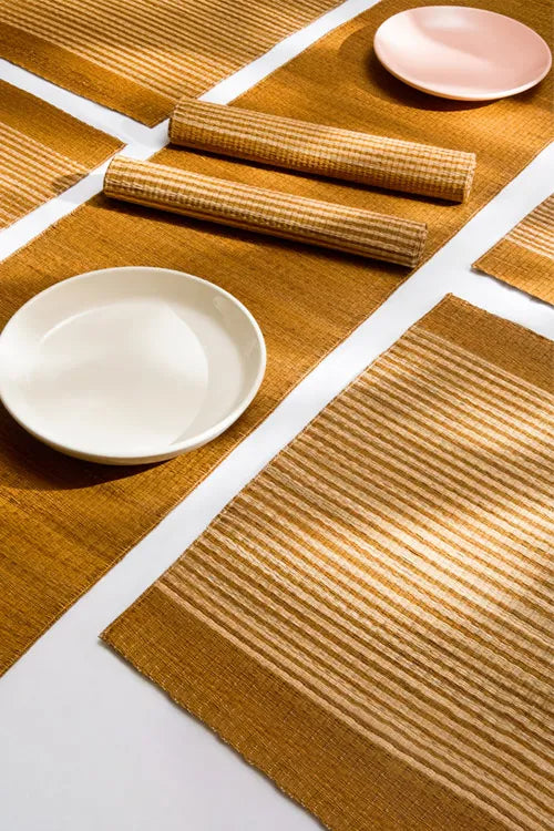 Dharini Masland Placemats & Runner Mustard (Set of 7)