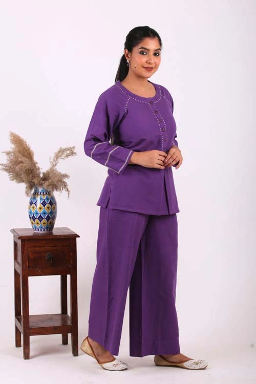 Urmul Desert Crafts- "MOGRA MIST" Raglan Handloom Top