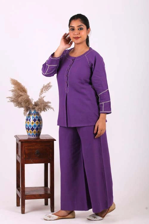 Urmul Desert Crafts- "MOGRA MIST" Raglan Handloom Top