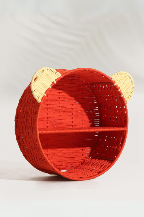 Sirohi Mini'S Red Yellow Hanging Storage Basket