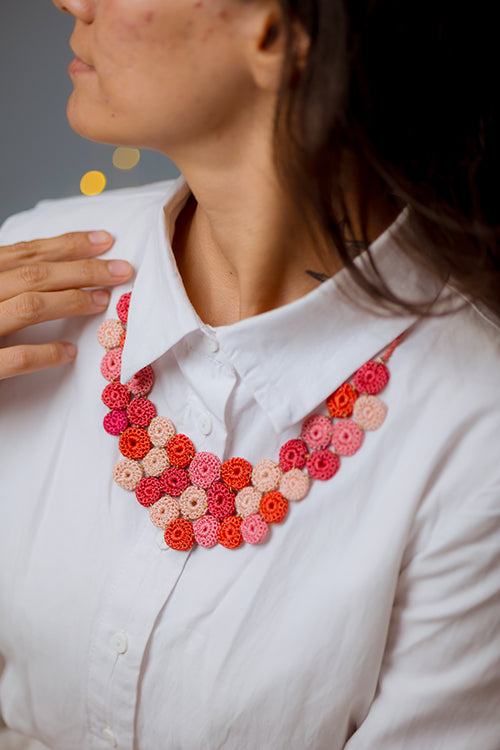 Samoolam Handmade Zuri Necklace ~ Red