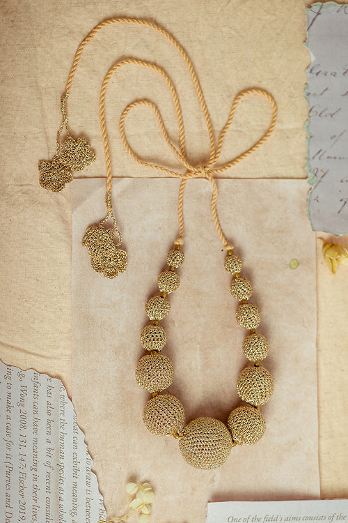 Samoolam Gulnaar Gold - Radiant Bead Necklace