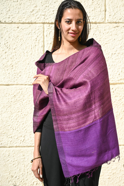 The ICH Exclusive Bhagalpur Tussar Silk Stole - A Mulberry Touch