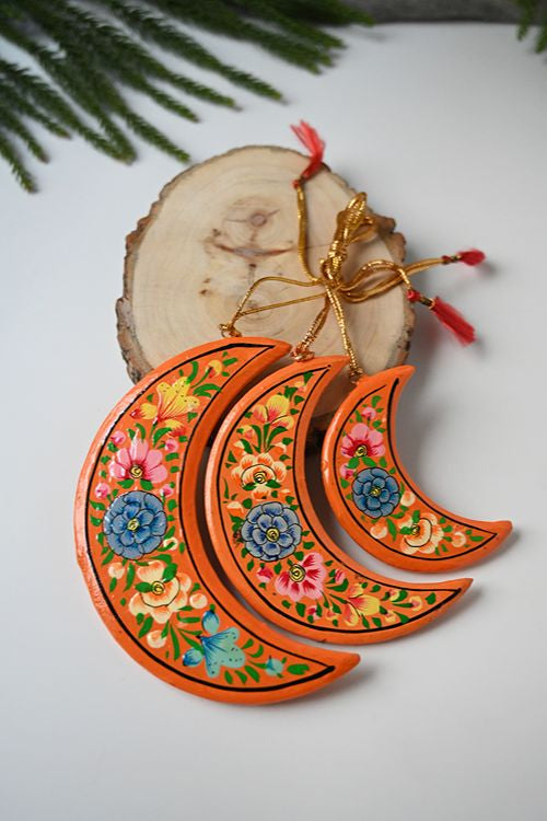 Kashmiri Art Xmas Decorations - Floral Medley (Set Of 10)