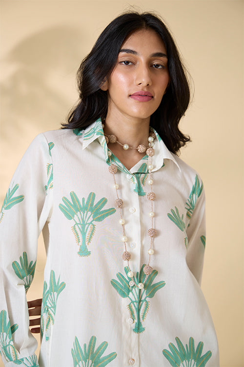 Samoolam Rose Gold Crochet Beads Necklace