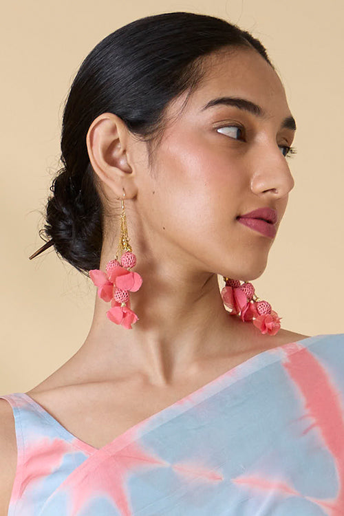 Samoolam Swing Earrings ~ Fuchsia Floral