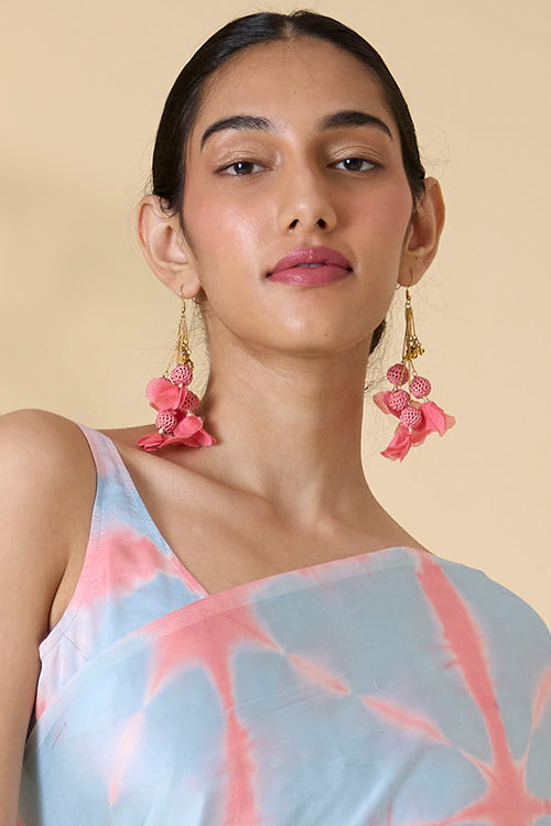 Samoolam Swing Earrings ~ Fuchsia Floral