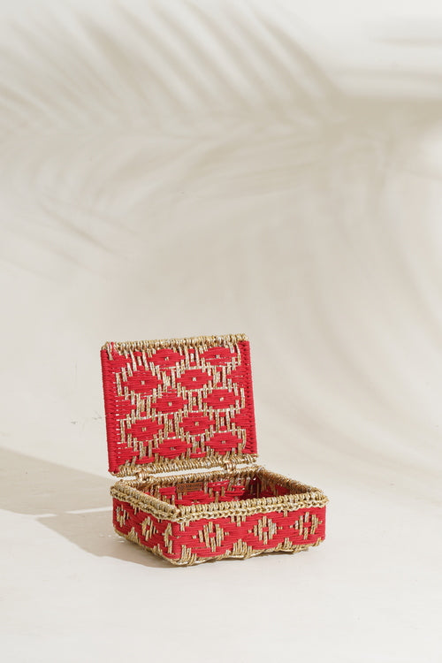 Sirohi Starlight Storage Box | Red & Gold