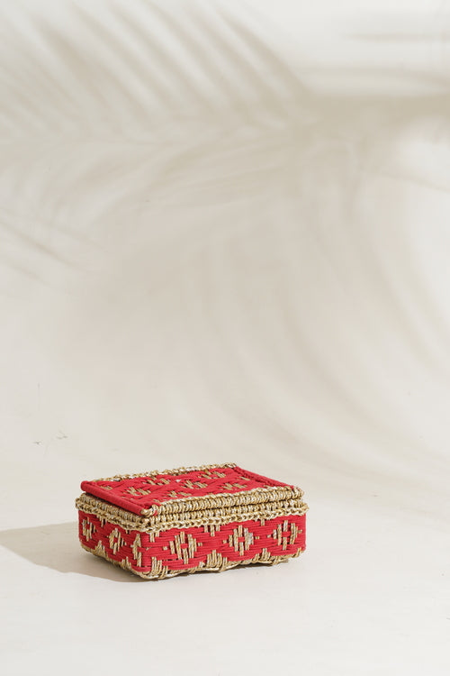 Sirohi Starlight Storage Box | Red & Gold