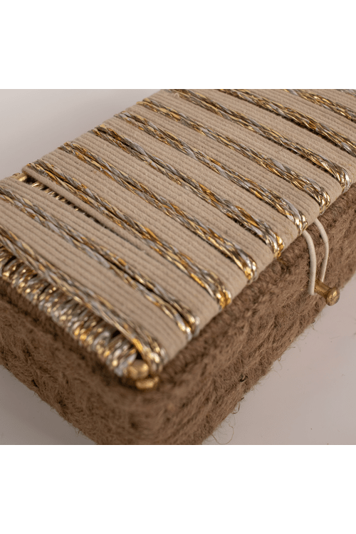 Sirohi Axis Gift Box | White, Gold And Jute