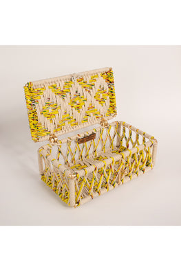Sirohi Upcycled Plastic Spectrum Box | Yellow & White