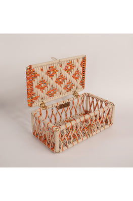 Sirohi Upcycled Plastic Spectrum Box | Orange & White