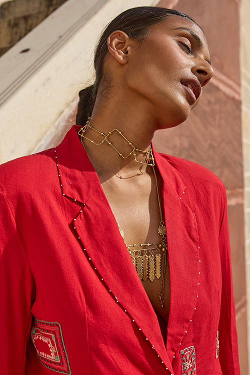 Miharu Bluebell Meadows Brass Handmade Necklace Online