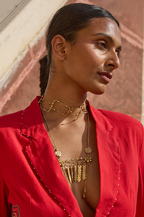 Miharu Bluebell Meadows Brass Handmade Necklace Online