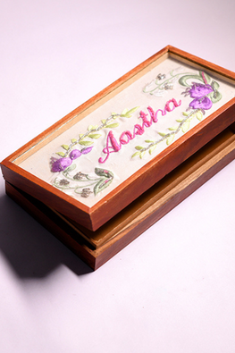 Ace The Space Handcrafted Aastha Name Trinket Box