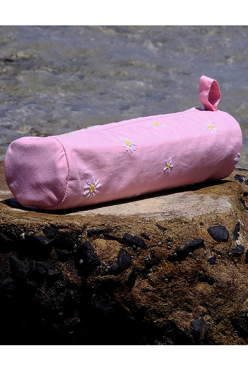 Okhai "Emily" Pure Cotton Cylindrical Hand-embroidered Pencil Pouch