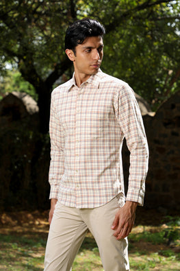 Arka Cotton Checked Full Sleeve Shirt For Men Online