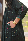 Kaanch Puff Sleeve Bandhej And Embroidered Black Dress