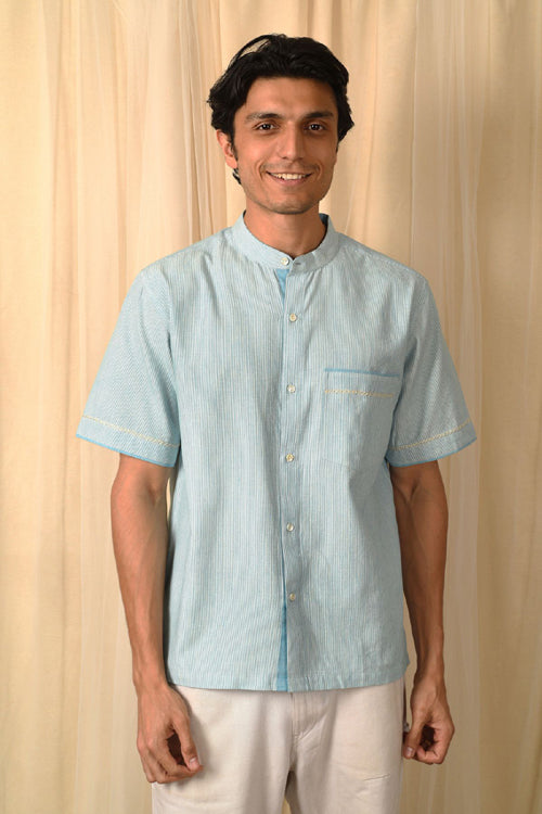 Baori Green Hand Embroidered Full Sleeve Short Kurta main image 0