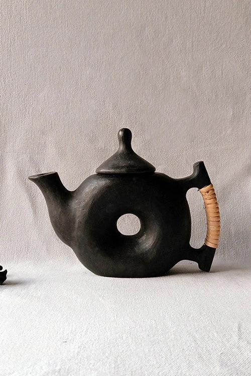 Terracotta by Sachii "Longpi Black Pottery Chakra Teapot"