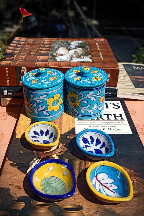 Terracotta by Sachii Jaipur Blue Pottery Diwali Gift Set Big
