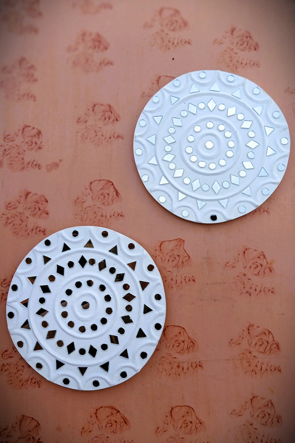 Terracotta by Sachii Kutch Lippan Mud & Mirror Work Wall Panels Small