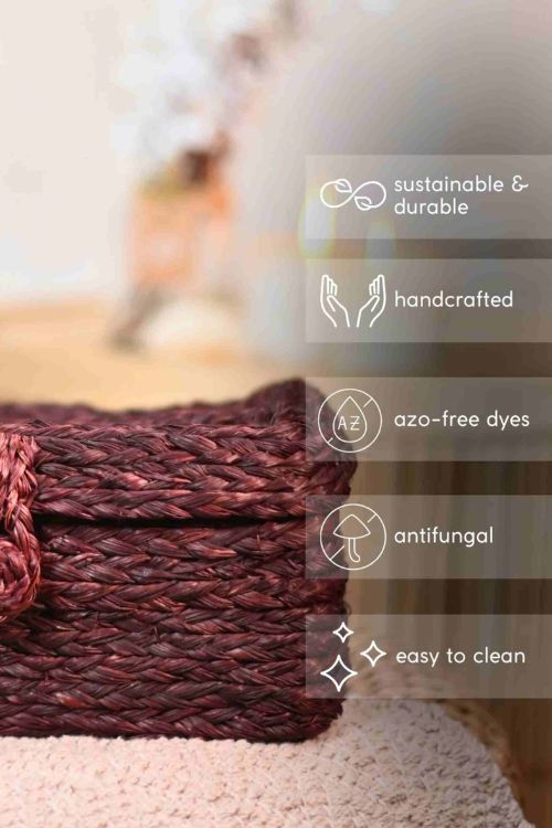 Kadam Haat Handmade Sabai Grass Sandook - Brown